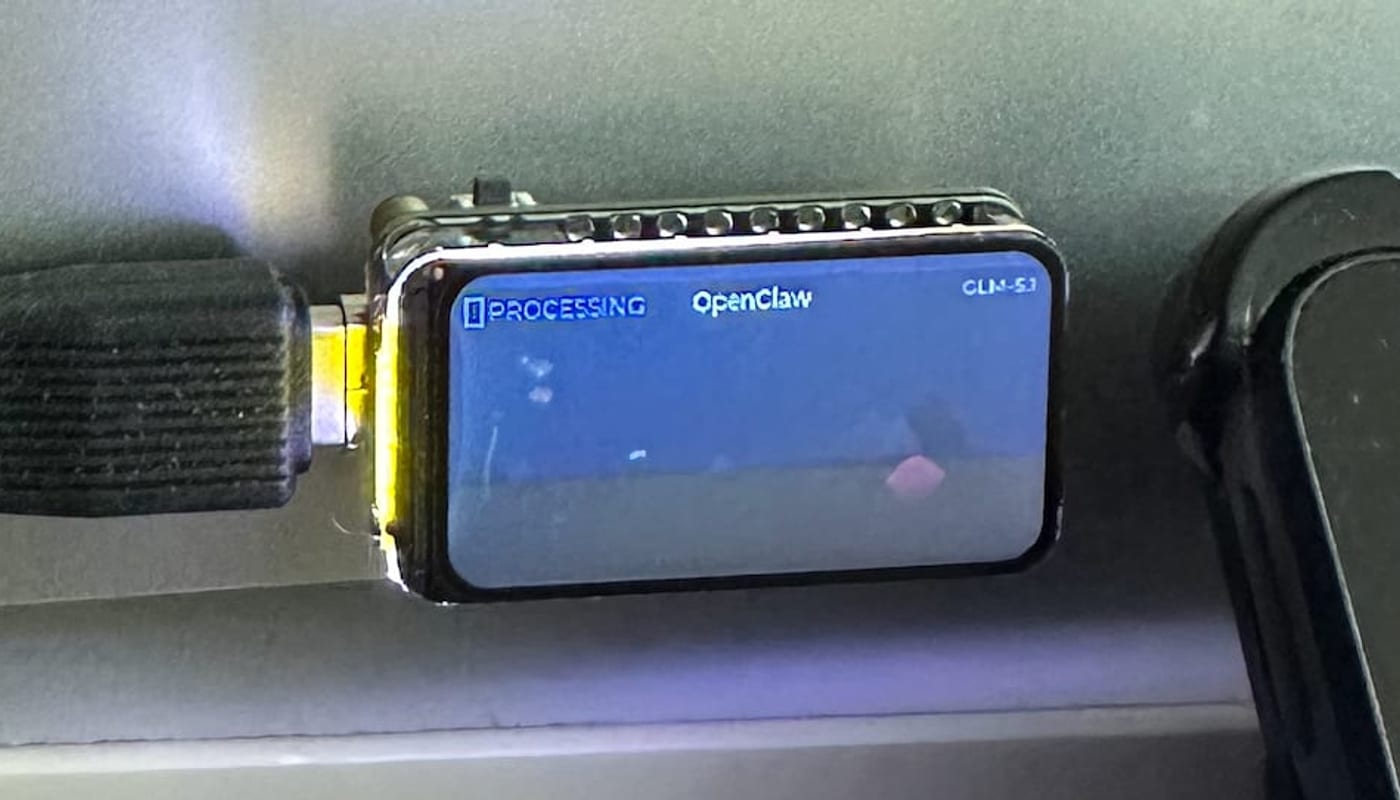 Waveshare ESP32-C6 LCD 1.47-inch board running AgentDeck